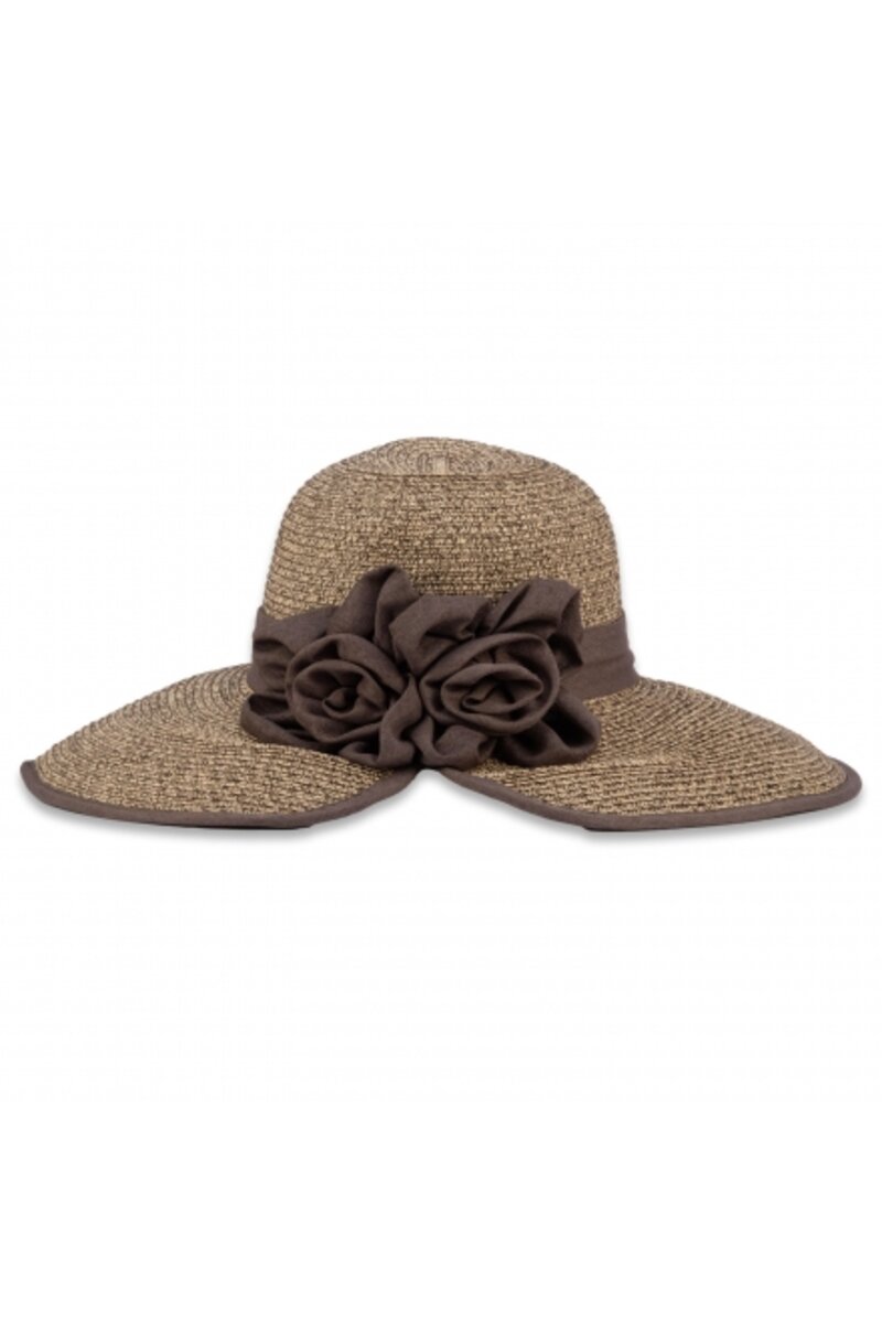 HAT WITH BOW AND FLOWER DESIGN