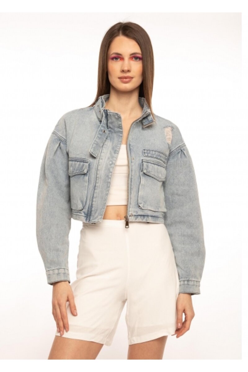 Short jeans Jacket with...