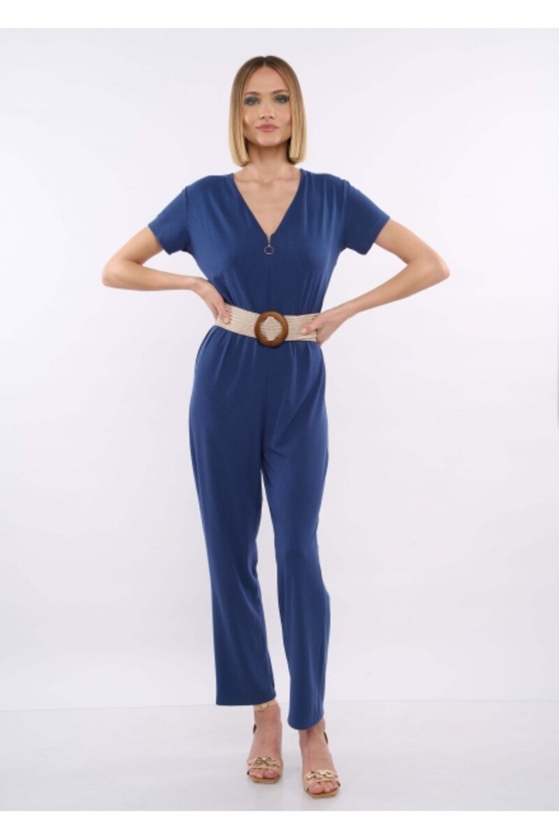 JUMPSUIT WITH ZIPPER ON THE DECOLLETAGE