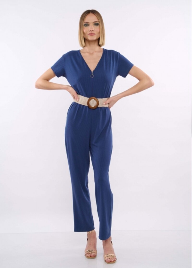 JUMPSUIT WITH ZIPPER ON THE DECOLLETAGE