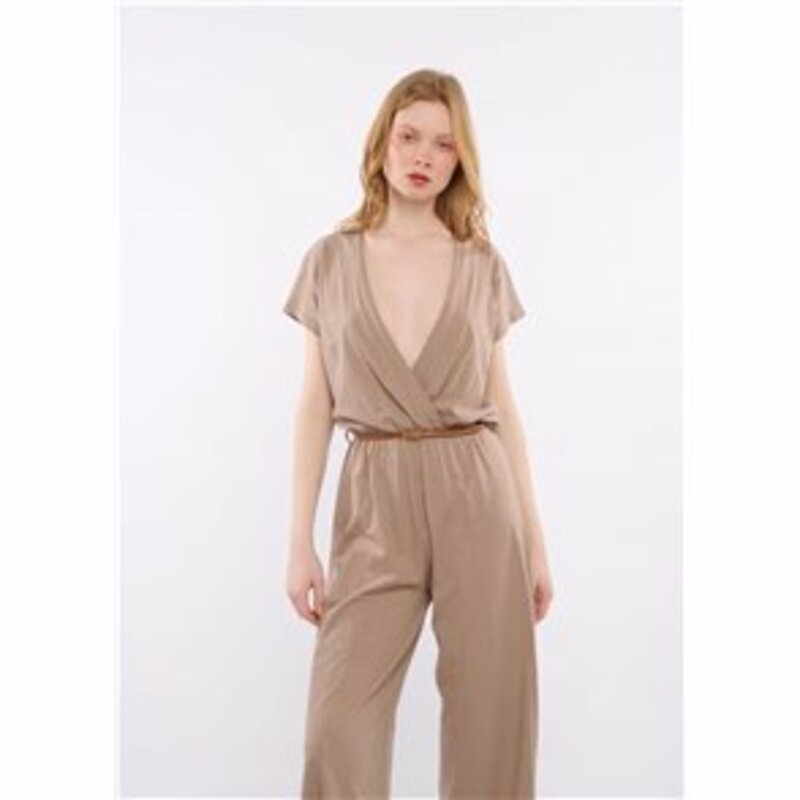 JUMPSUIT WITH LEATHER BELT