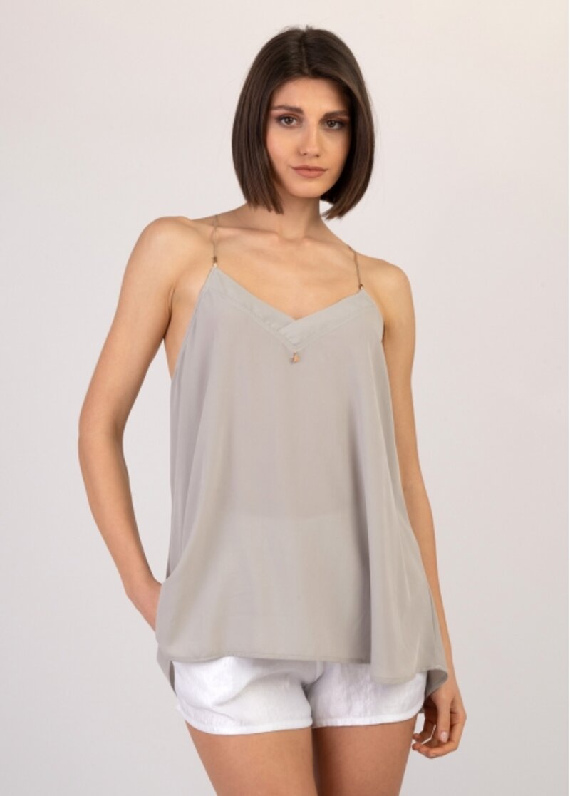 BLOUSE WITH GOLDEN STRAPS