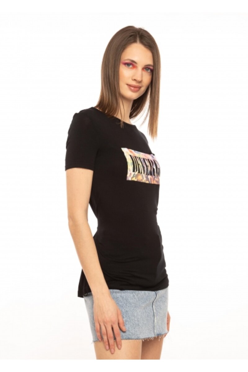 COTTON BLOUSE WITH SHORT SLEEVE AND LOGO