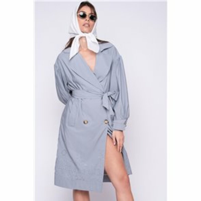 OVERSIZE BUTTONED TRENCH COAT