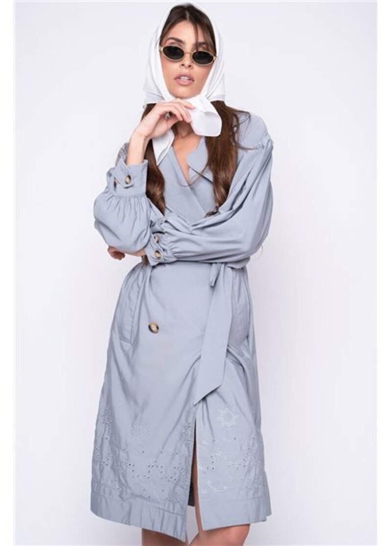 OVERSIZE BUTTONED TRENCH COAT