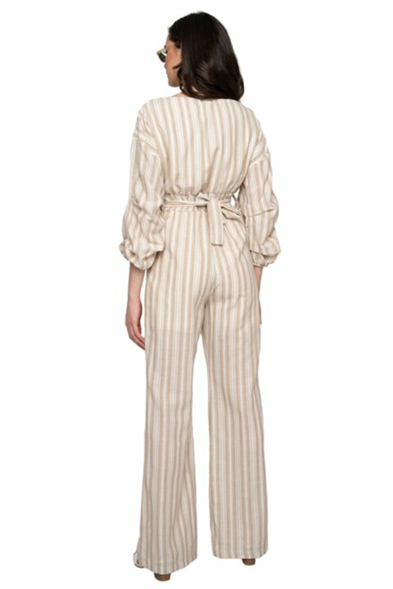 JUMPSUIT WITH STRIPE DESIGN AND LONG SLEEVES