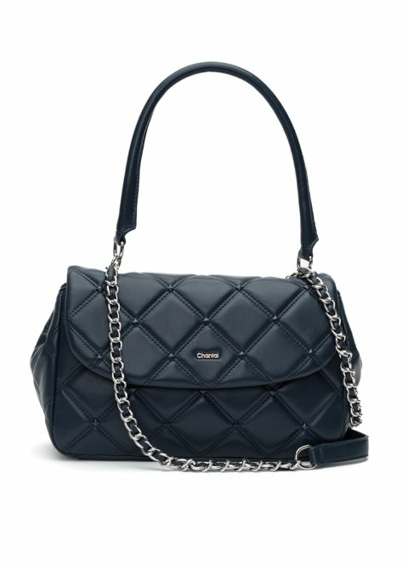 SHOULDER BAG.CHAIN CROSSBODY STRAP. MAGNETIC CLASP CLOSURE AND INTERNAL ZIP