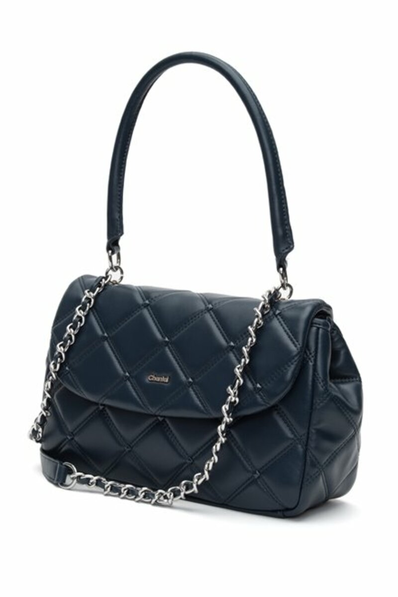 SHOULDER BAG.CHAIN CROSSBODY STRAP. MAGNETIC CLASP CLOSURE AND INTERNAL ZIP