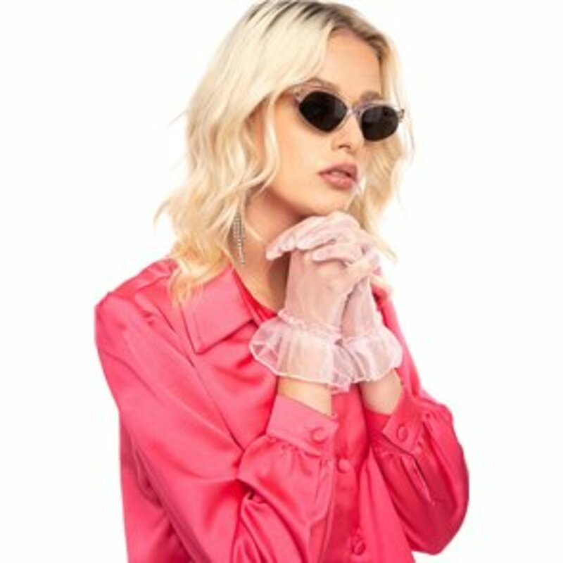 SATIN COLLARED SHIRT WITH LONG SLEEVES.BUTTON-UP FRONT.SATIN TROUSERS WITH FRONT POCKETS
