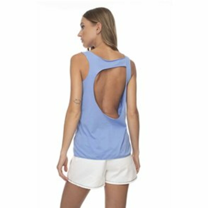 Sleeveless blouse with a hole pattern on the back