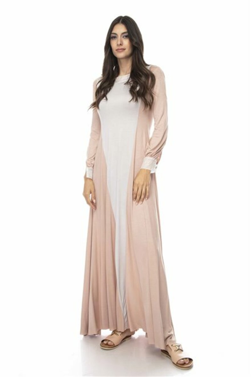Two-tone airy maxi dress