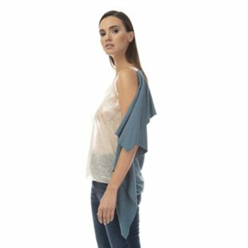 Sleeveless blouse with double fabric