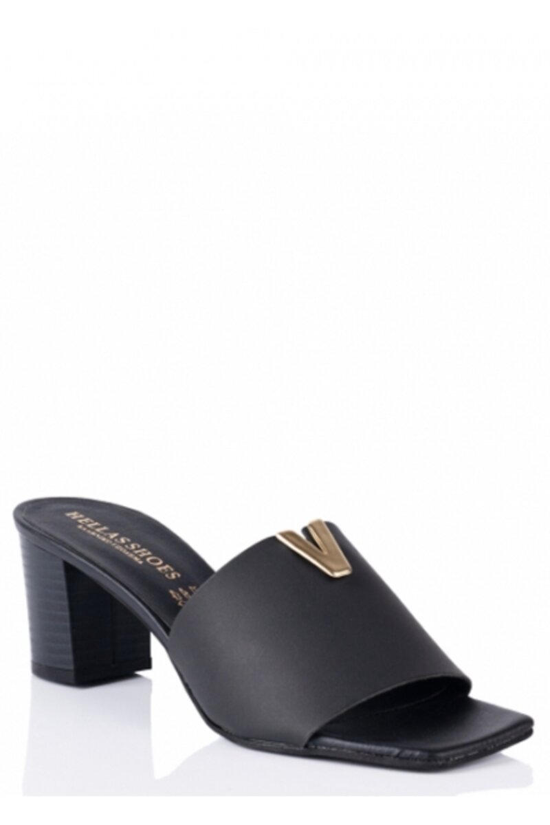 Leather open sandals mules...
