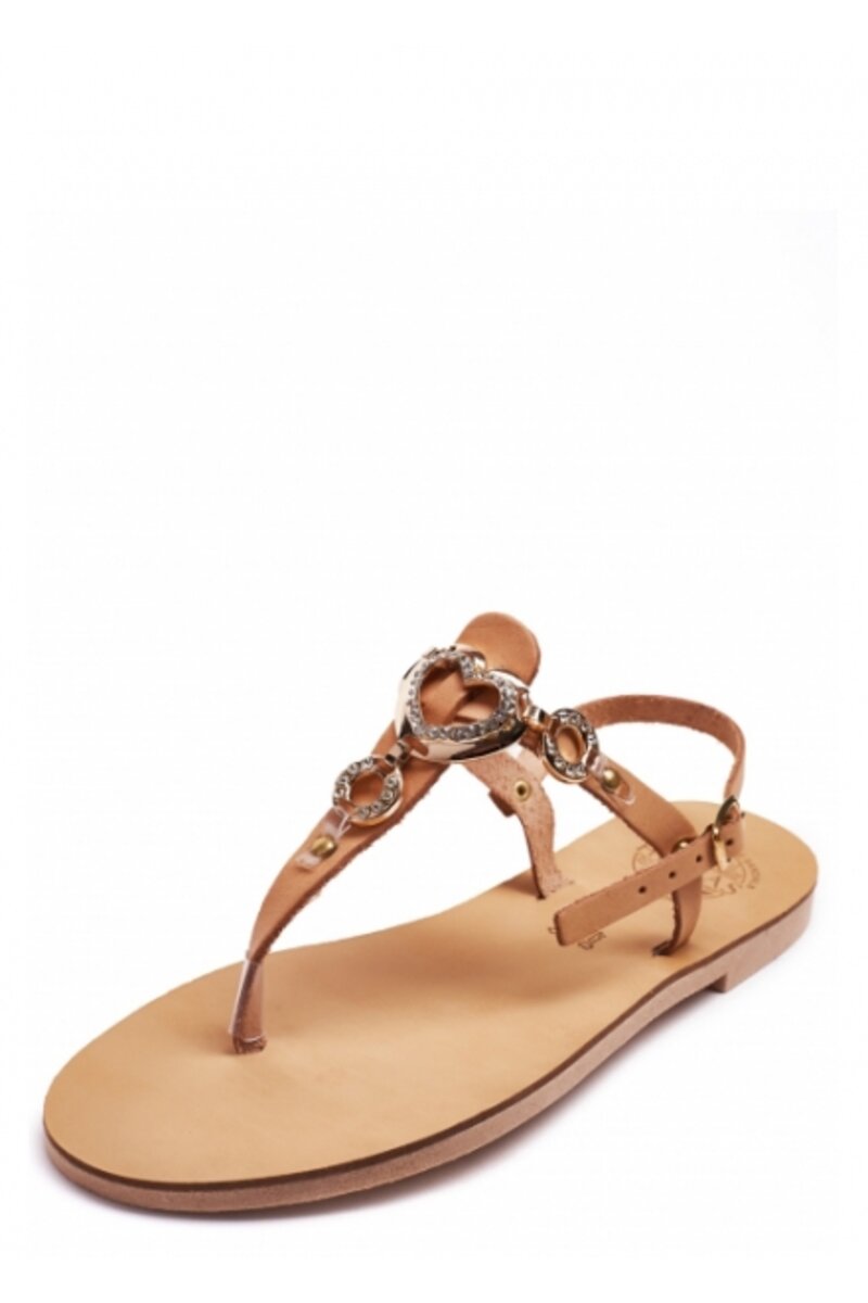 Leather sandal with a...