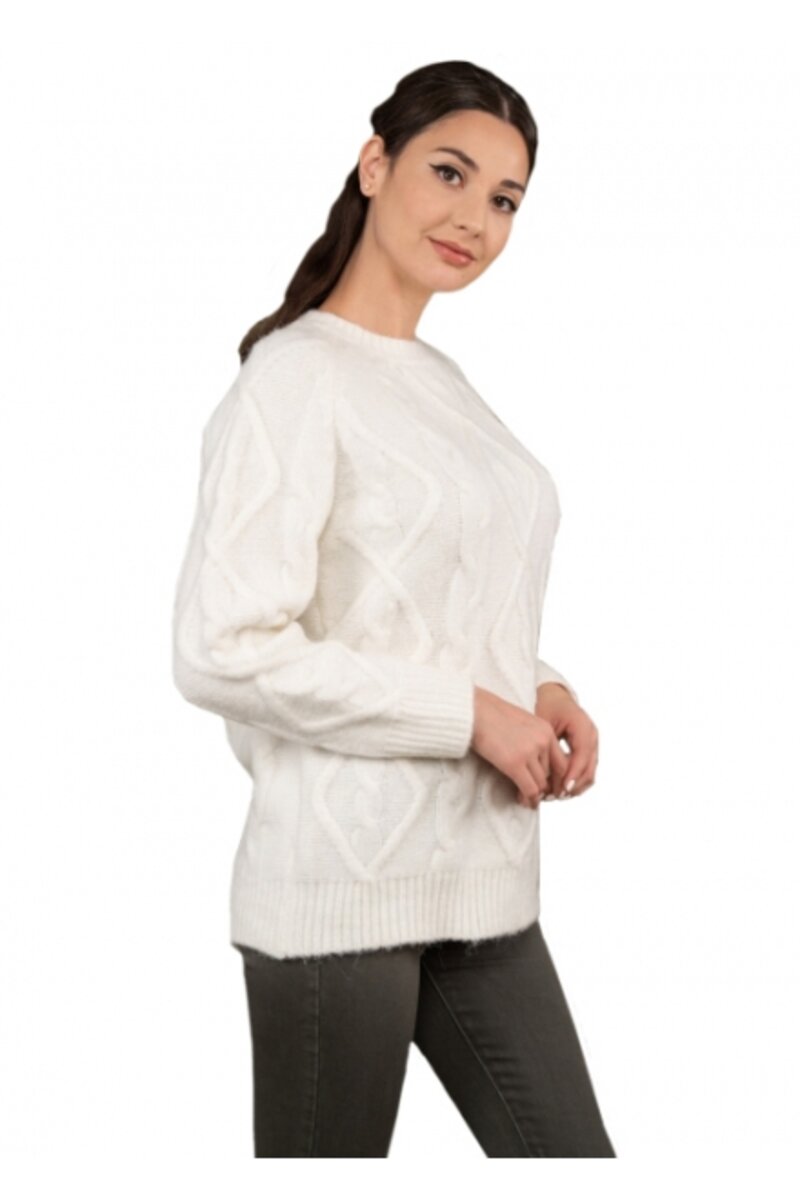 Knitted blouse with thick...