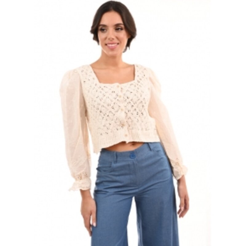 Blouse knitted voile