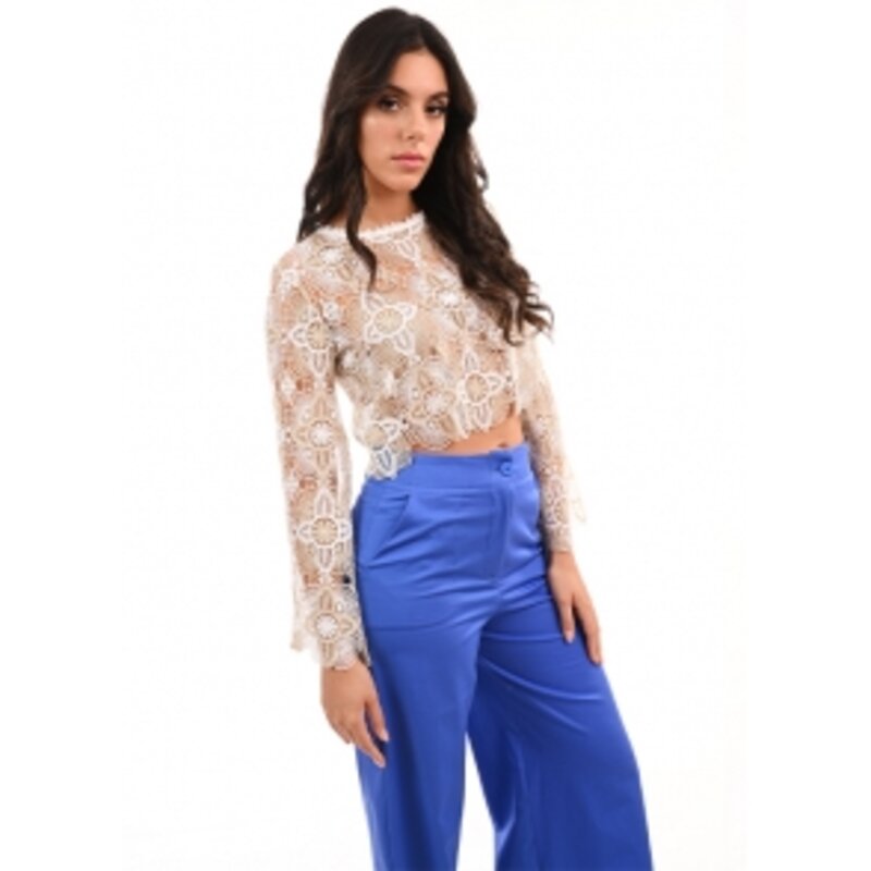 Bell sleeve lace blouse