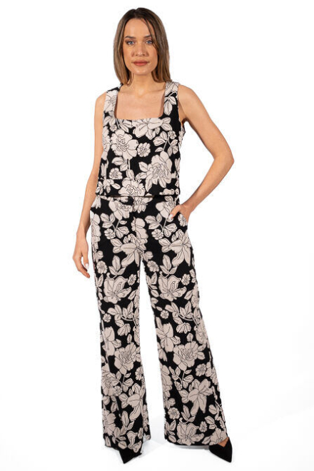 Printed linen trousers 203010