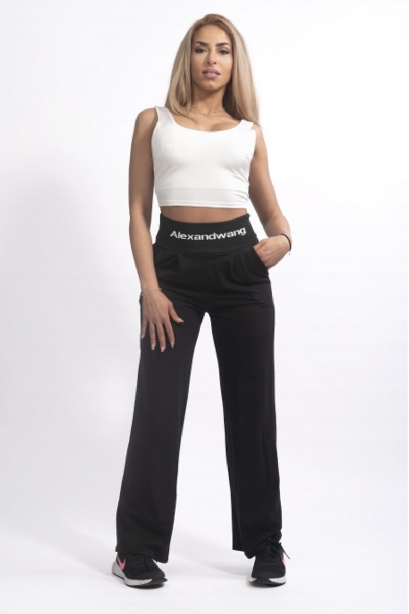 SPORT COTTON TROUSERS WITH RUBBER IN THE MIDDLE