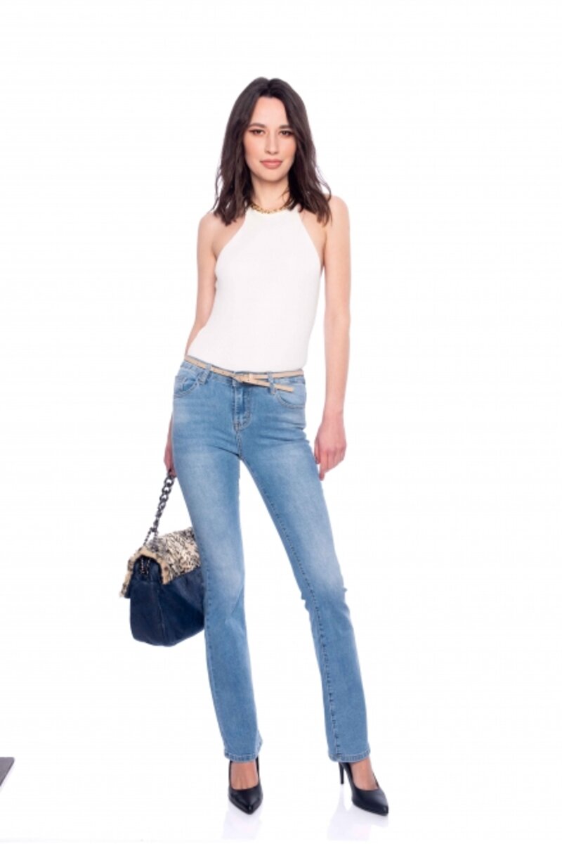 JEANS SKINNY BELL STYLE T THE BOTTOM WITH BELT