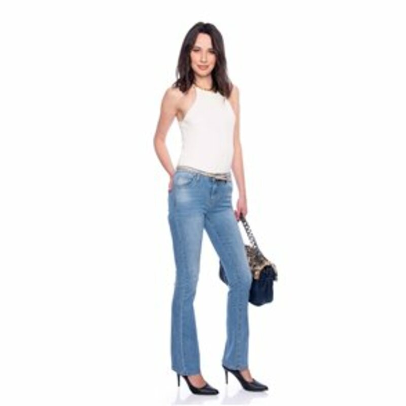 JEANS SKINNY BELL STYLE T THE BOTTOM WITH BELT