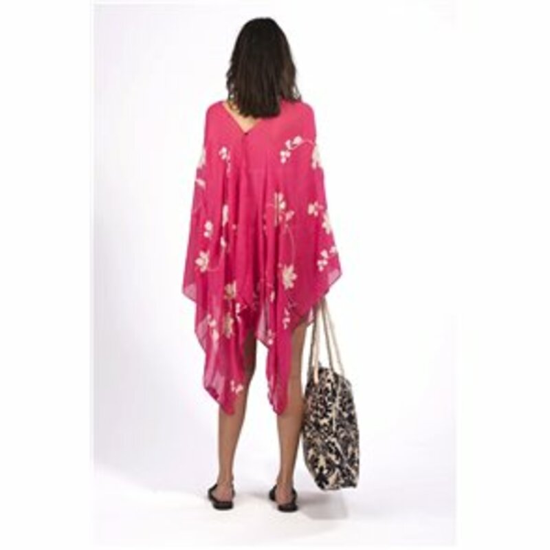COVERUP KAFTAN WITH EMBROIDERY FLOWERS
