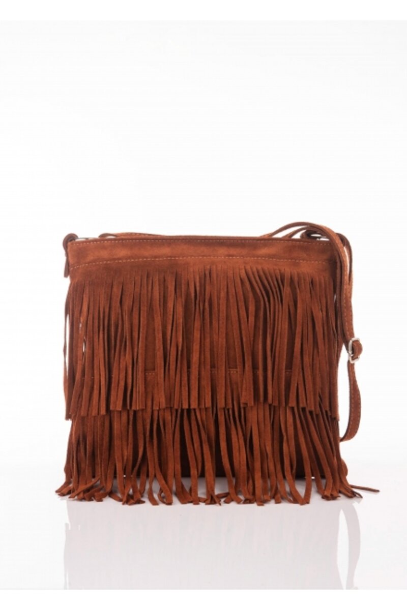 Suede bag with frictions