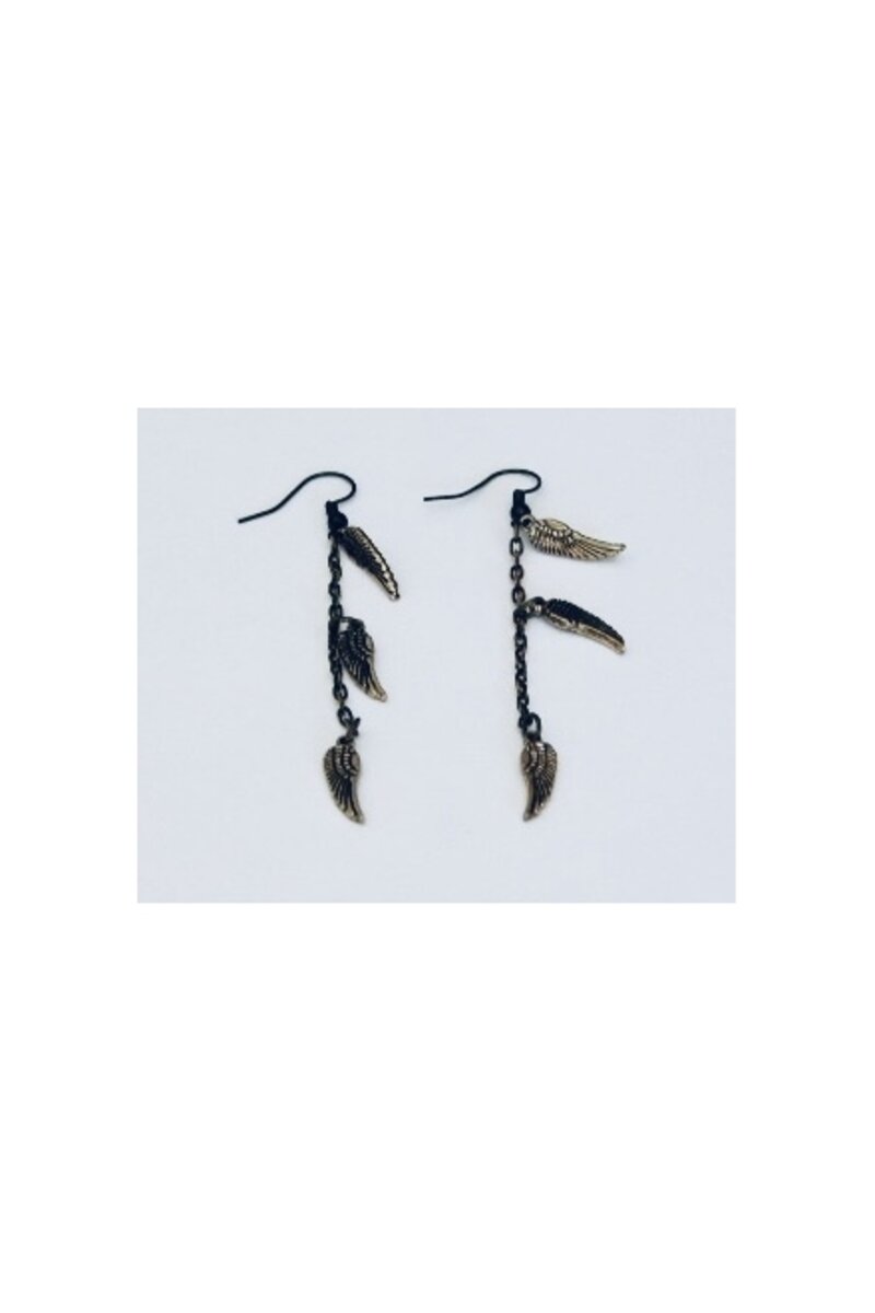 DOUBLE FEATHER EARRING