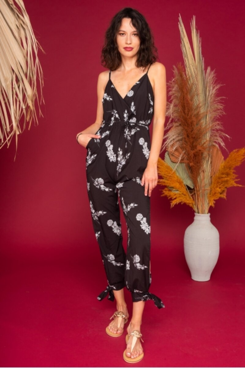 JUMPSUIT WITH FABRIC BELT AND OPENING ON THE LEGS