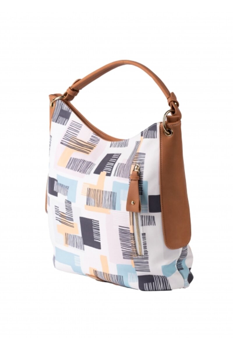 HUNTER SHOPPER BAG WITH DESIGN AND CLOSE WITH ZIPPER
