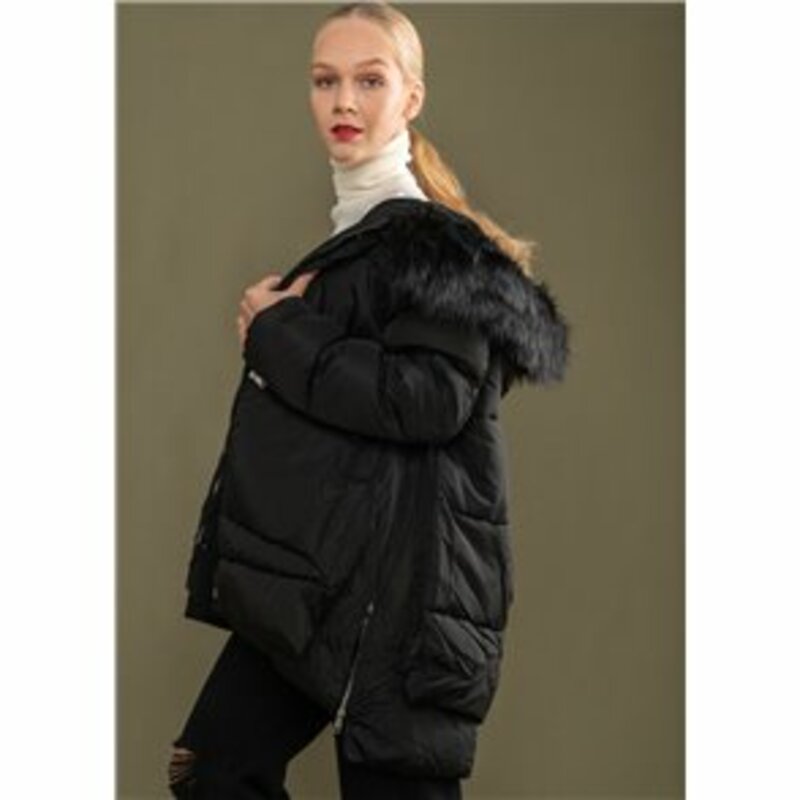 JACKET WITH LONG SLEEVE AND HOOD WITH FUR
