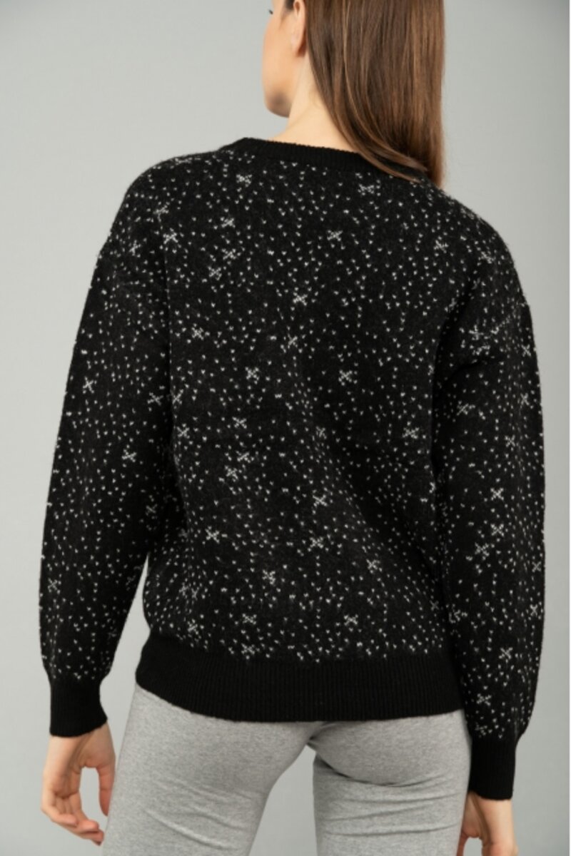 WOOL BLOUSE WITH DESIGN STARS ON TOP 