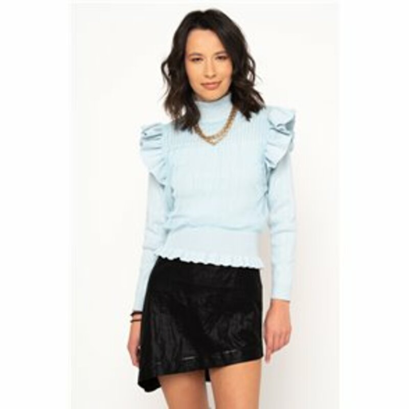 LEATHER SKIRT WITH ASYMMETRIC CUTTING