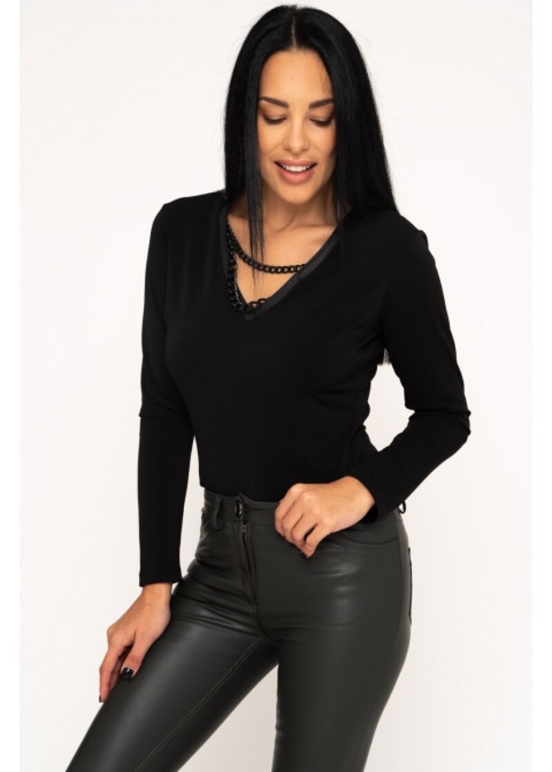 LEATHER TROUSERS WITH BUTTON