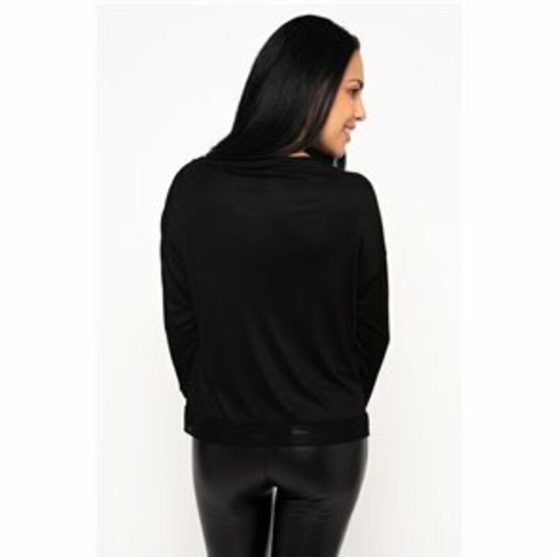 WOOL BLOUSE SLIM FABRIC WITH SEE THROUGH
