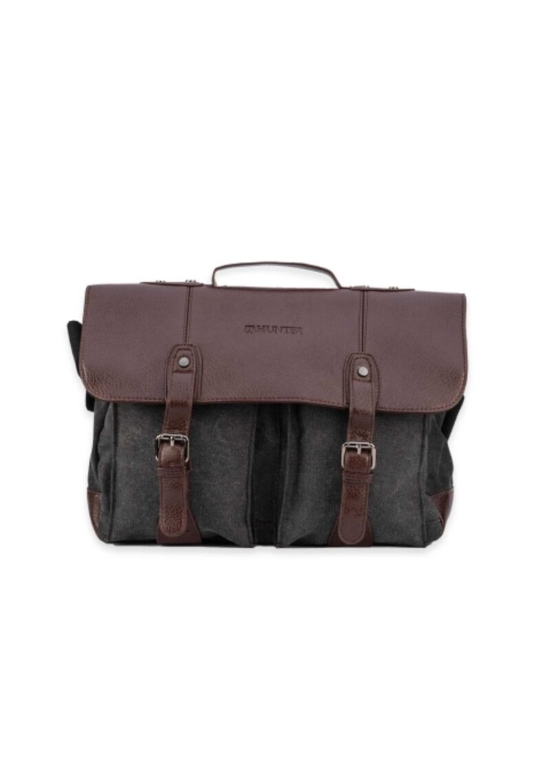 CROSSWISE BAG WITH LEATHER BROWN STRAPS
