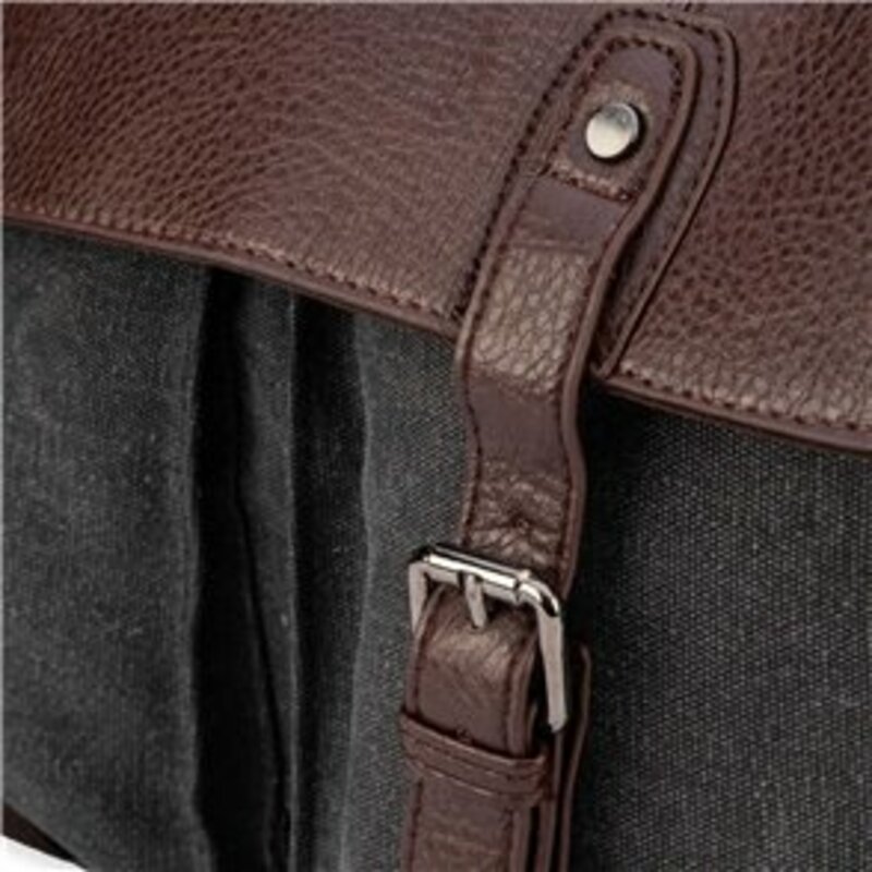 CROSSWISE BAG WITH LEATHER BROWN STRAPS