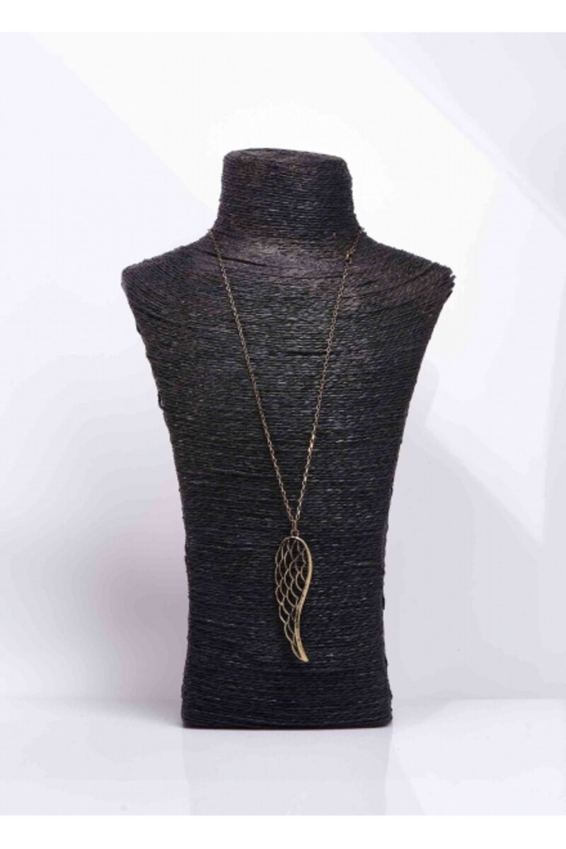 Full of holes feather necklace