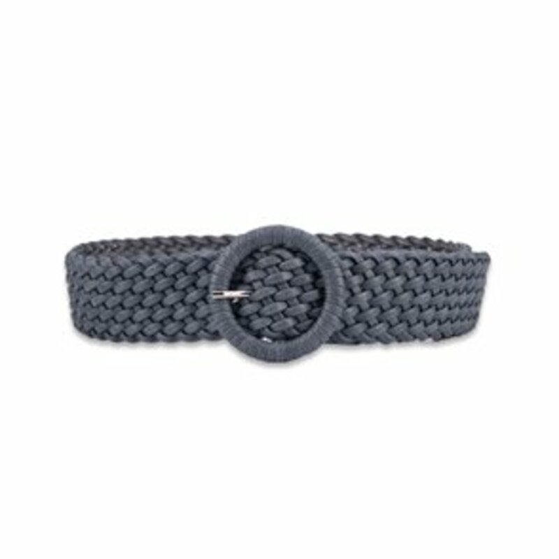BELT WITH ROUND BUCKLE AND BRAIDS